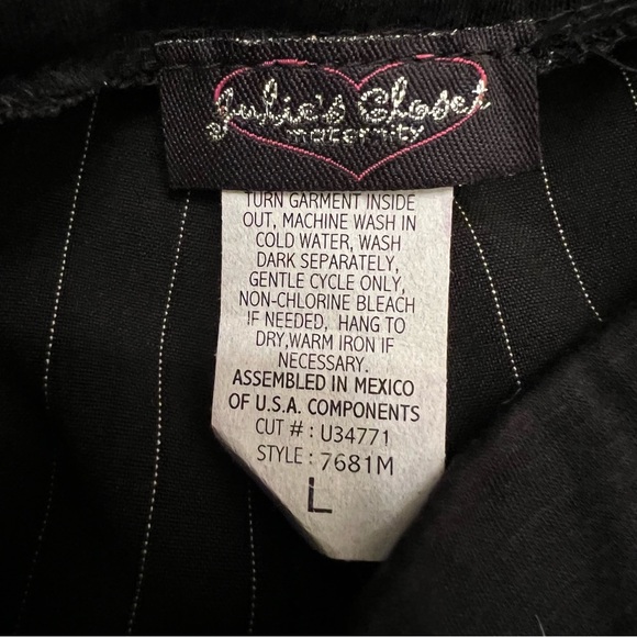 Julie’s Closet Pinstriped Cropped Wide Leg Pants - Picture 5 of 5